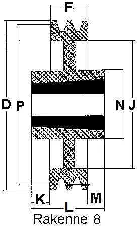 Kiilahihnapyörä 2012 - Kiilahihnapyörät 2-uraiset - SPZ180X2 - 2