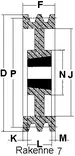 Kiilahihnapyörä 2012 - Kiilahihnapyörät 2-uraiset - SPZ224X2 - 2