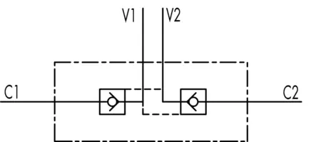 Kaksoislukkoventtiili 3/8"-12mmPutkitar. - Vastaventtiilit - LV3812L - 2