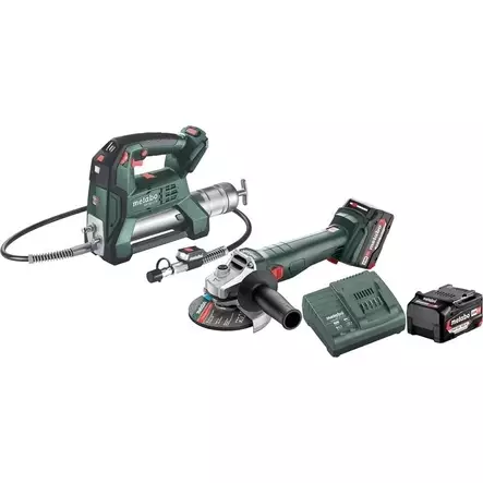 Kulmahiomakone + akkuprässi 2x4,0Ah - Metabo Kulmahiomakoneet - MET602247510X - 1